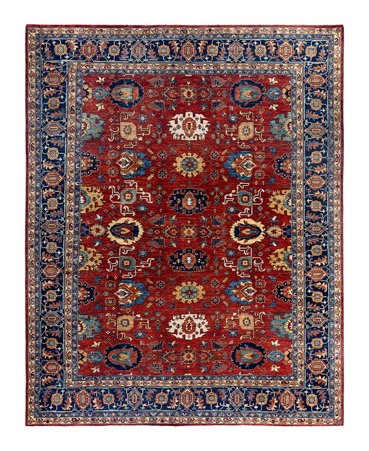 Adorn Hand Woven Rugs Serapi M1999 9'x11'9" Area Rug In Red
