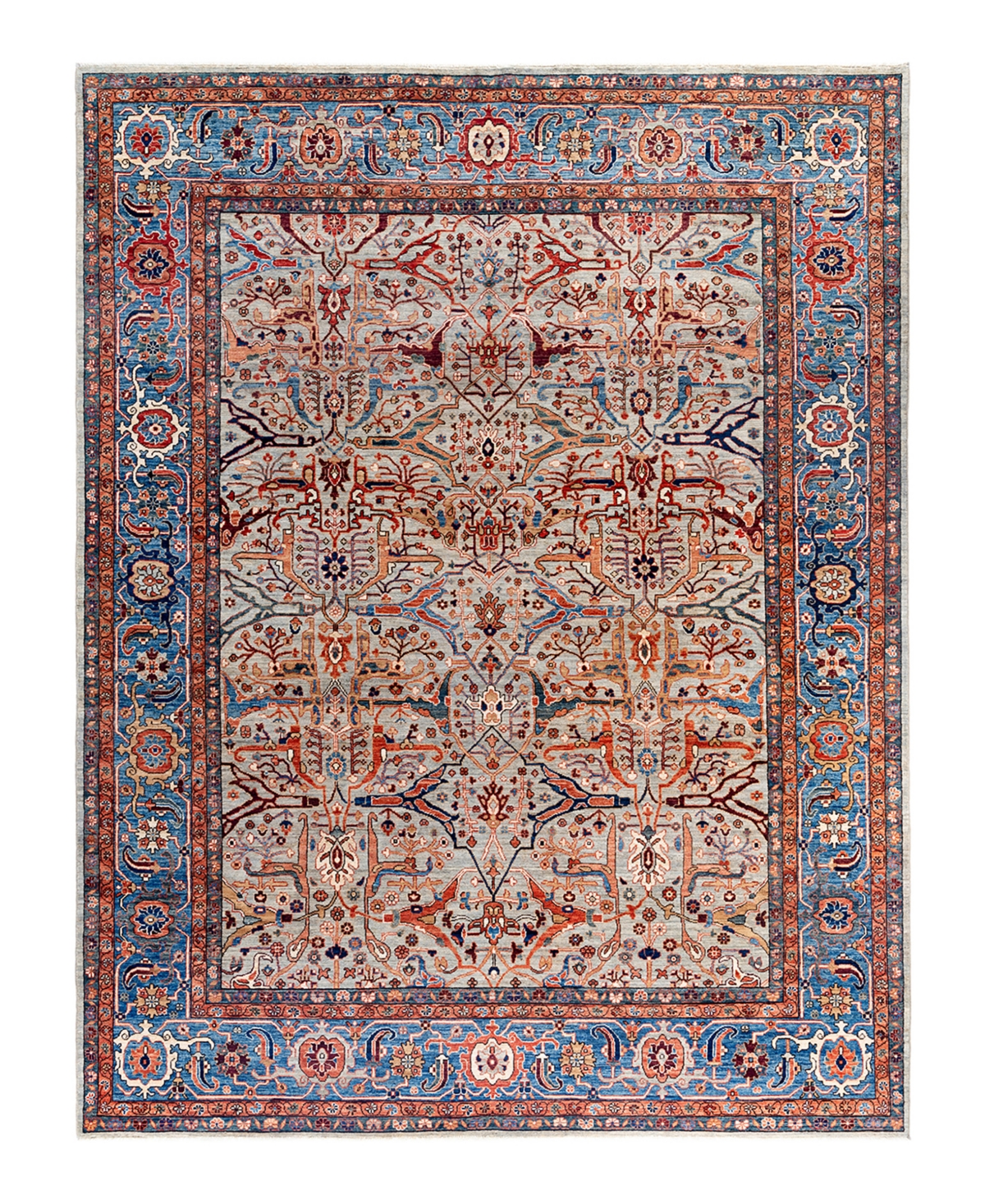 Adorn Hand Woven Rugs Serapi M1999 9'x11'8" Area Rug In Gray