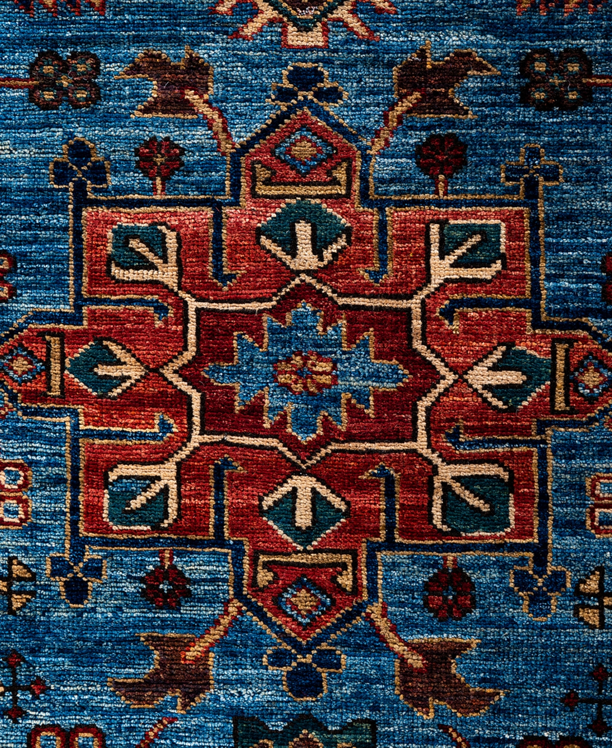 Adorn Hand Woven Rugs Serapi M1999 6'7"x9'9" Area Rug In Light Blue