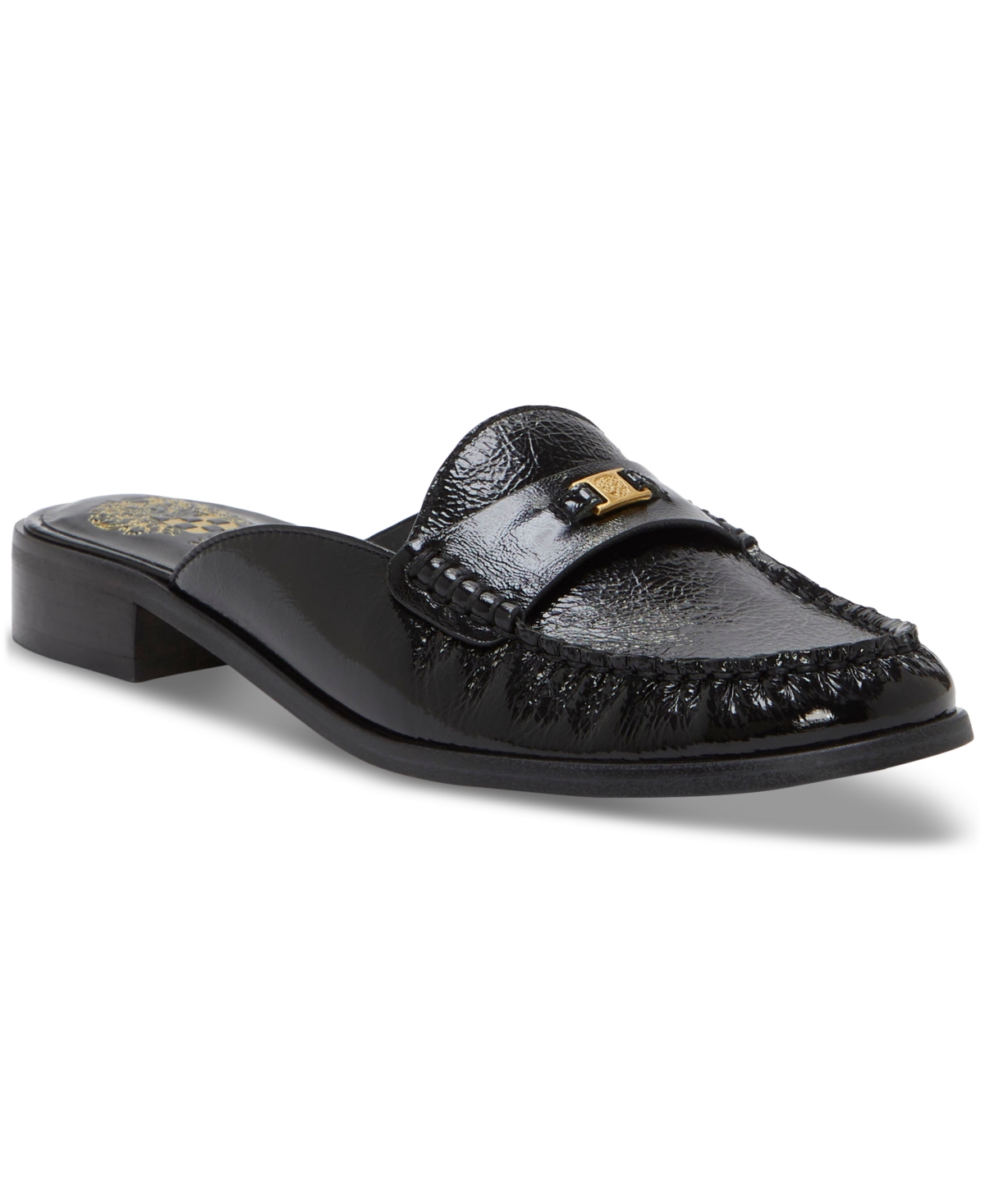 Vince Camuto Cobby Mule In Jet Black Leather