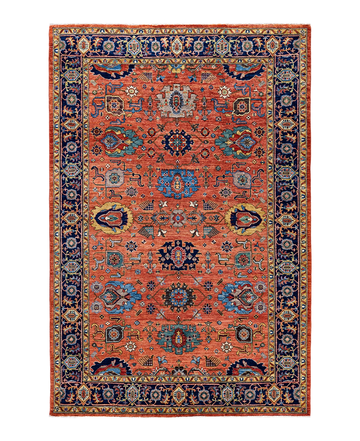 Adorn Hand Woven Rugs Serapi M1999 5'11"x9'1" Area Rug In Red