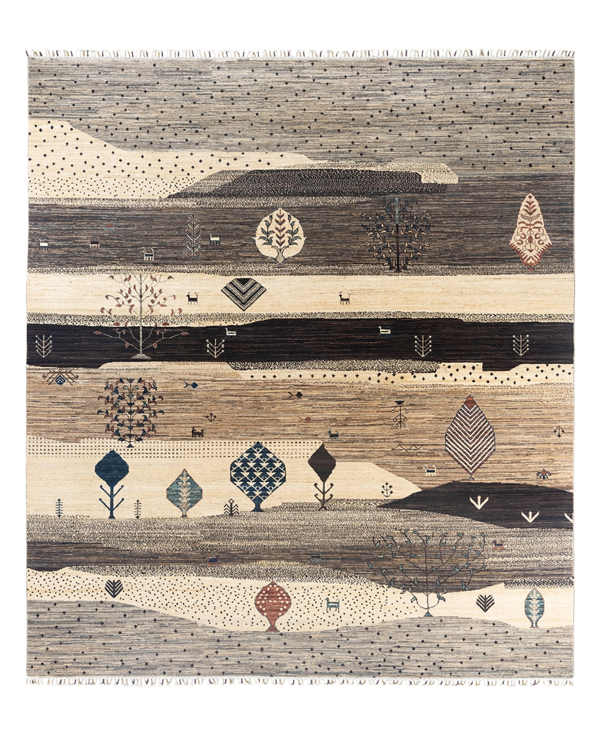 Adorn Hand Woven Rugs Tribal M1999 8'2"x9'6" Area Rug In Ivory