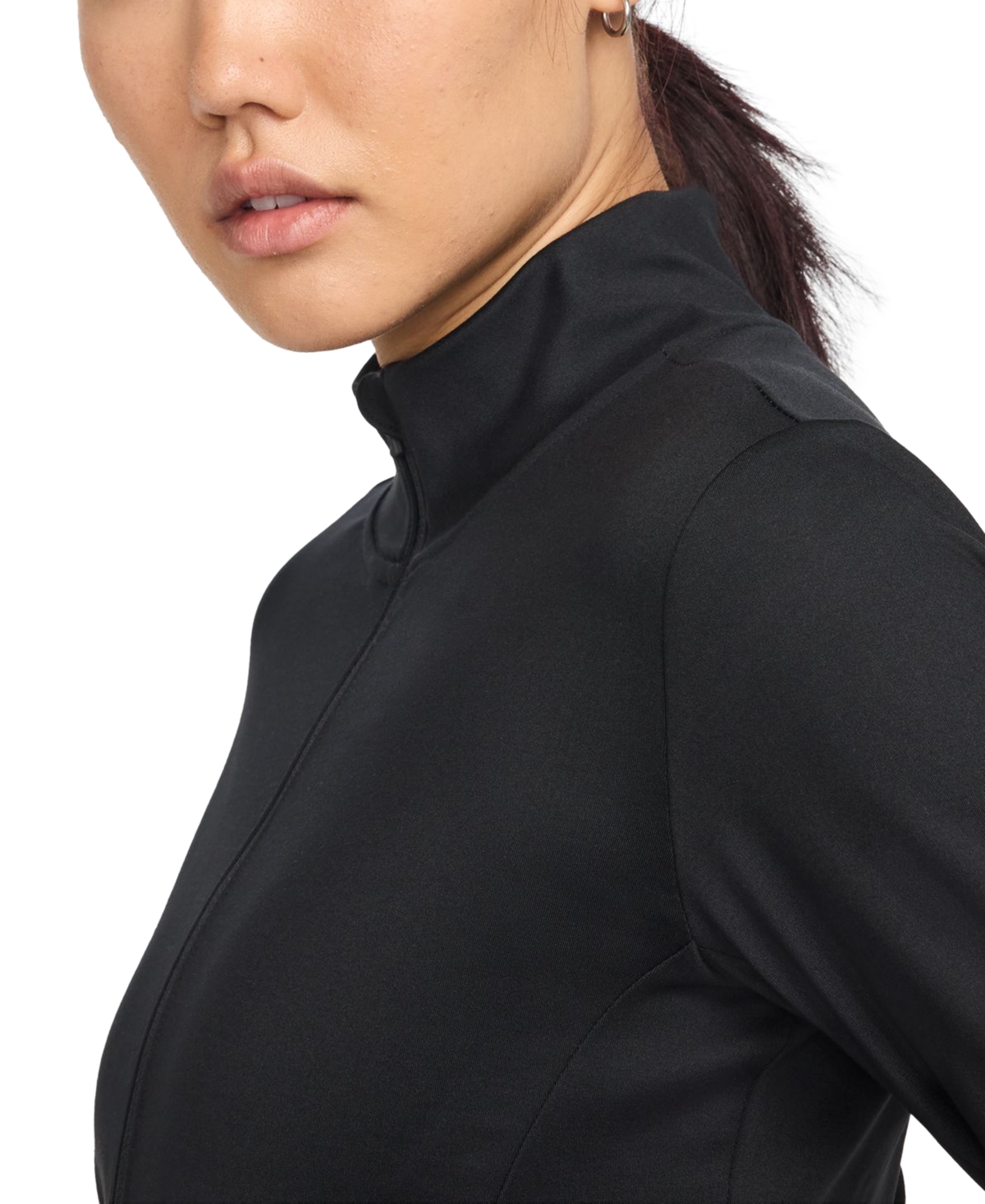 Nike Women's One Dri-fit Full-Zip Mid-Layer Top -blac