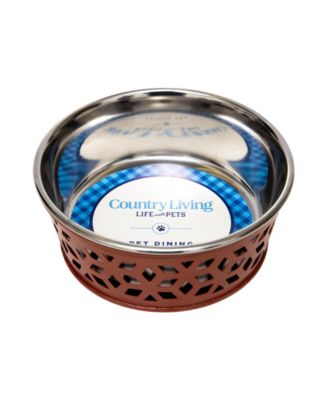 Set of 2 Stainless Steel Dog Bowls - Farmhouse Style, Durable & Non-Slip, Easy Clean Pet Feeder