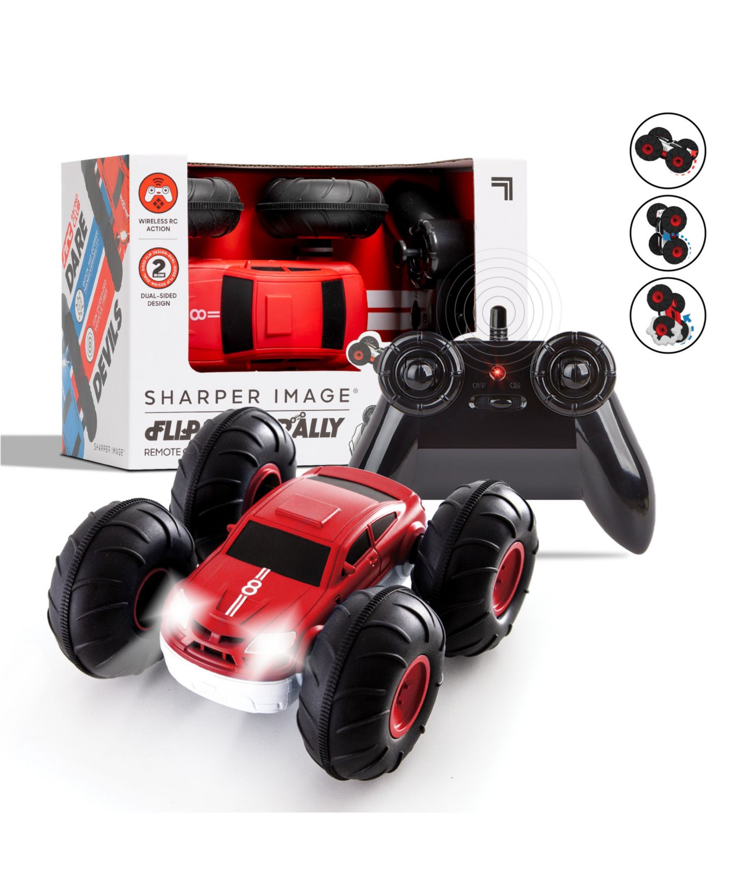Детская игрушка Sharper Image Remote Control Cars Flip Stunt Rally Toy, 2-in-1 Reversible Car — фото 1