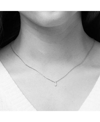 Crystal Initial Necklace, Personalized, Dainty, Everyday Jewelry