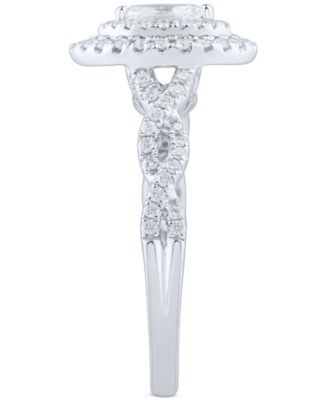 Diamond Marquise Double Halo Engagement Ring (1/2 ct. t.w.) in 14k White Gold