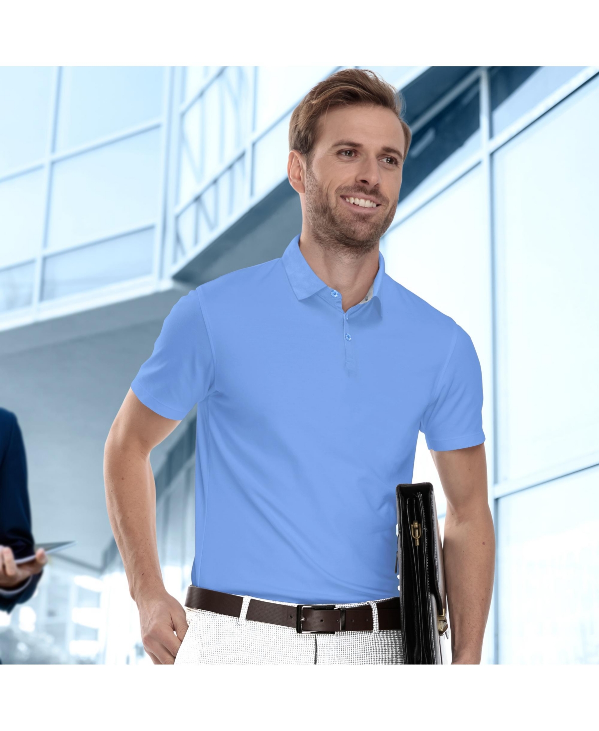 Mio Marino Big & Tall Designer Golf Polo Shirt