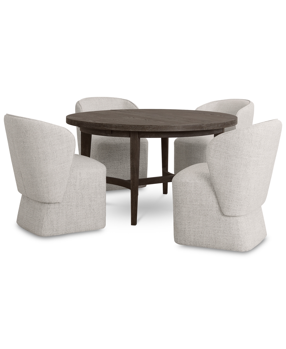 Macy's 5 Pc. Set (griffith Round Dining Table & 4 Dimova Chairs), Created For  In Cloud