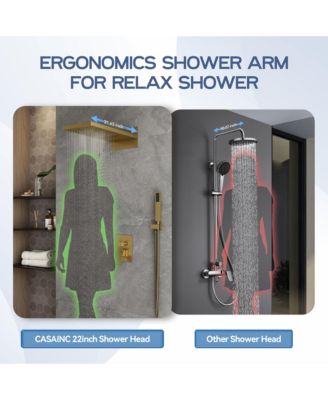 Waterfall Shower System with Valve Kit and Handheld Spray