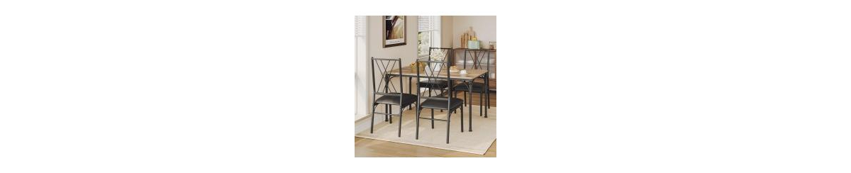 gaomon Dining Table Set for 4, Kitchen Table Set with Upholstered Bench, Dining Room Table Set for 4-6 with Cozy Cushion, 3 Piece Dining Table Set for