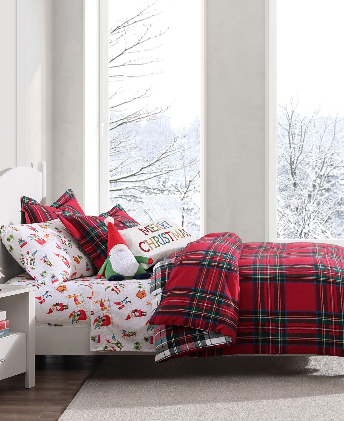 Levtex Spencer Plaid Flannel 2-pc. Comforter Set, Twin/twin Xl In Red