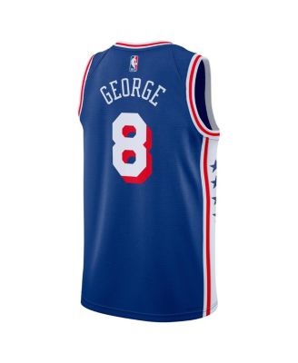 Men's and Women's Paul George Royal Philadelphia 76ers 2024 Offseason Addition Nike Swingman Jersey