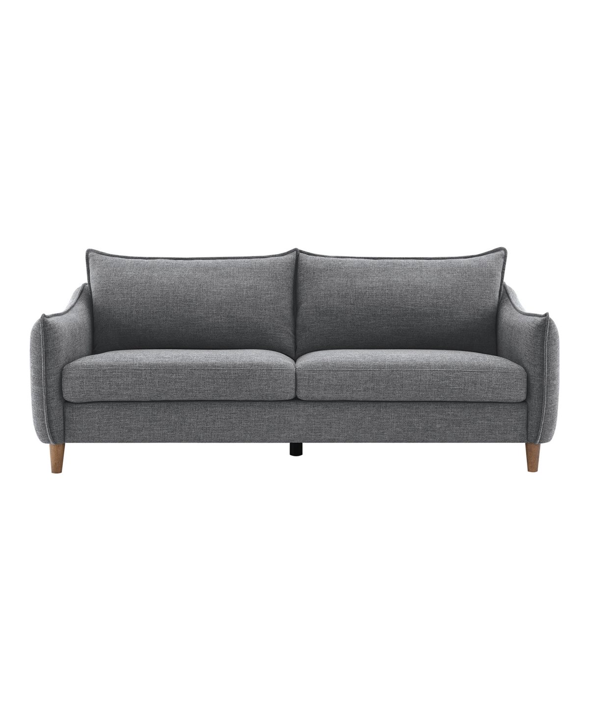 Furniture Of America 85" Lacy Chenille Slope Arm Sofa In Gray