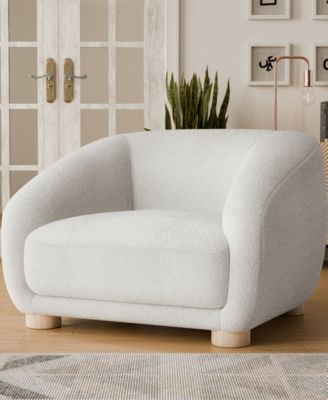 42" Waxley Chemille Sloped Arm Chair