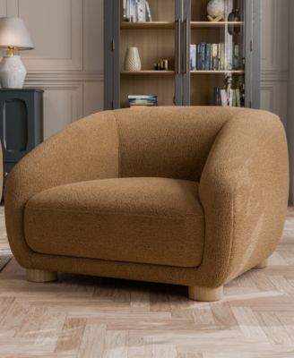 42" Waxley Chemille Sloped Arm Chair