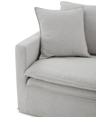 84" Linen Maddy Narrow Track Arm Sofa