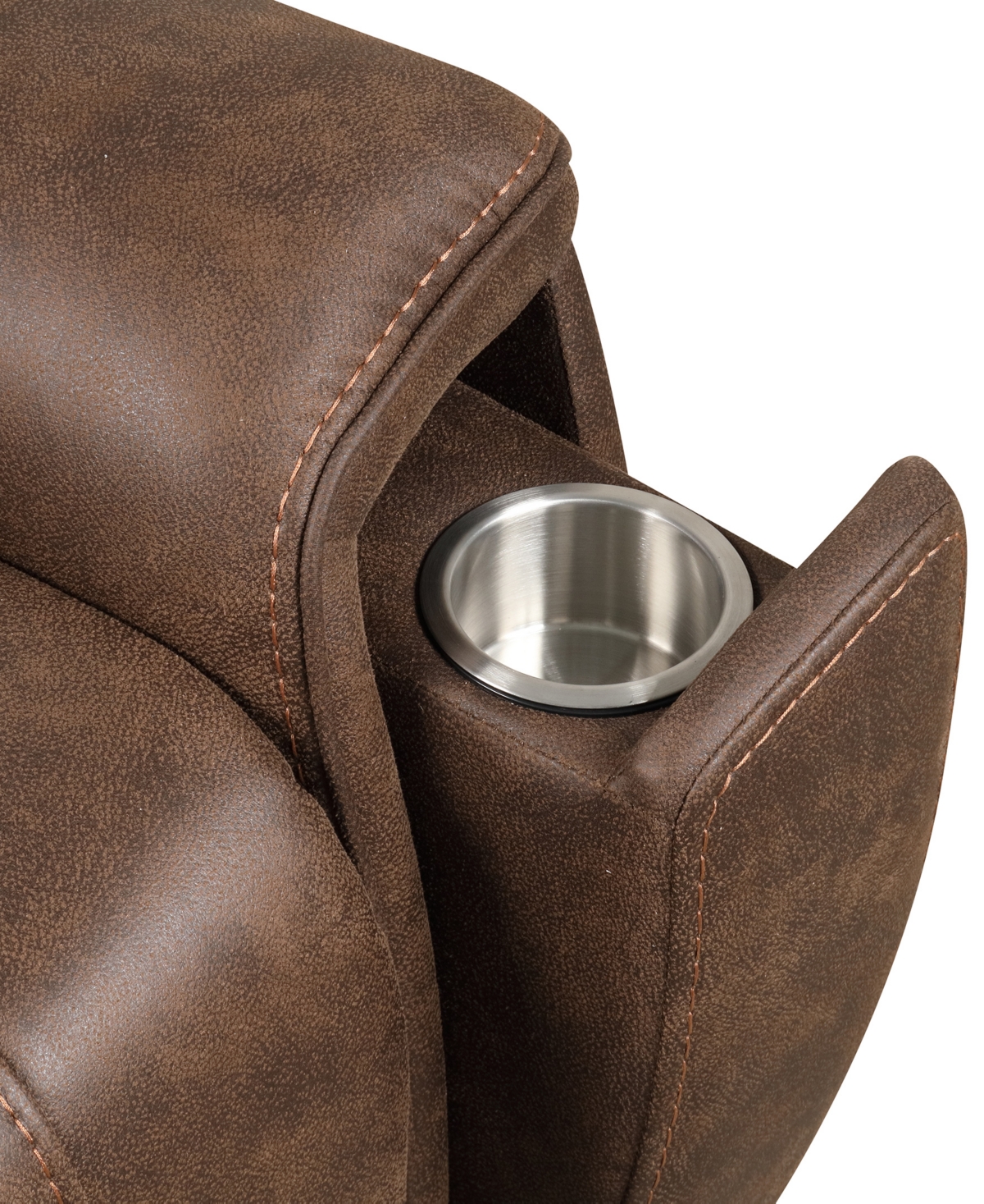 Furniture Of America 39" Leafstorm Artificial Leather Power Recliner Lift Chair In Walnut