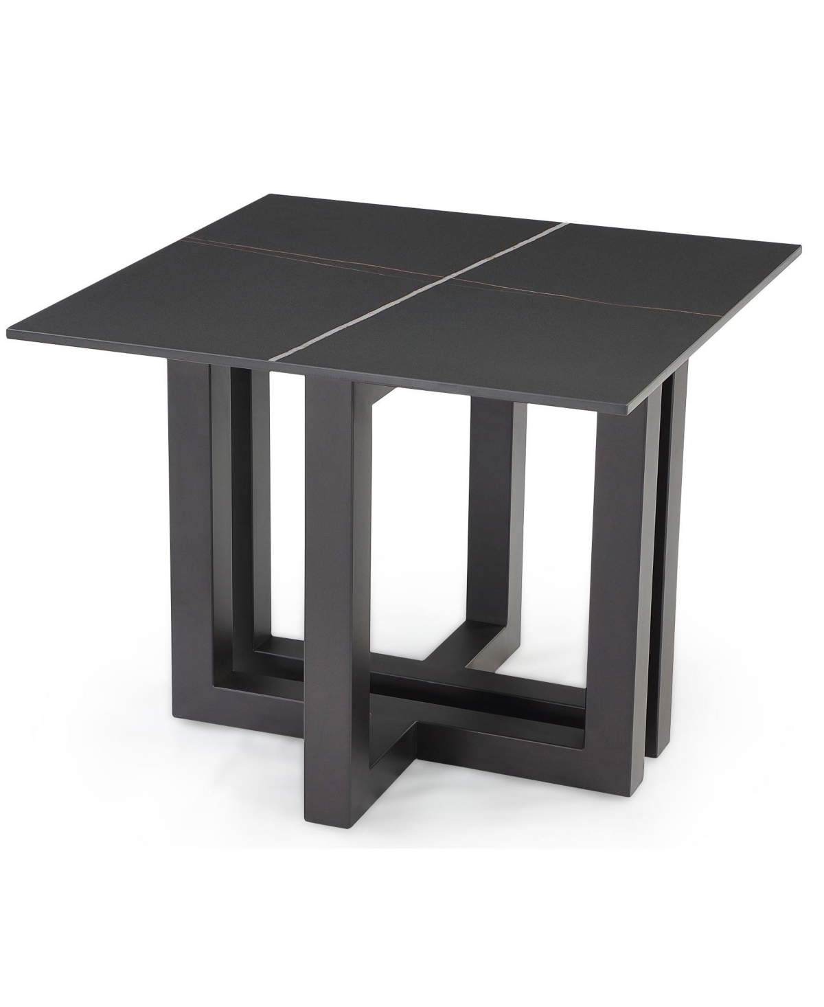MACY'S EMILA 24" SQUARE SINTERED STONE MIX AND MATCH END TABLE 