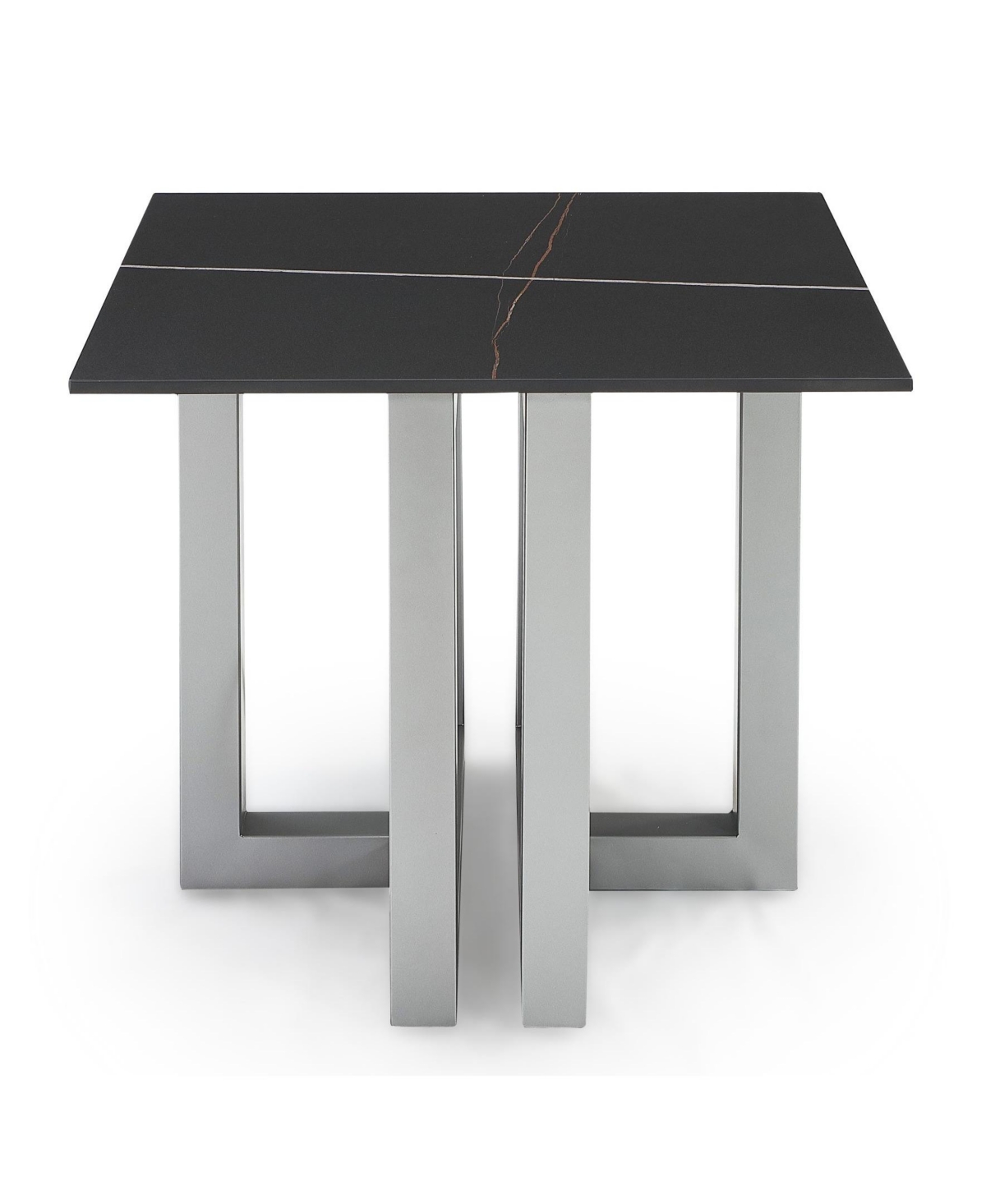 MACY'S EMILA 24" SQUARE SINTERED STONE MIX AND MATCH END TABLE 