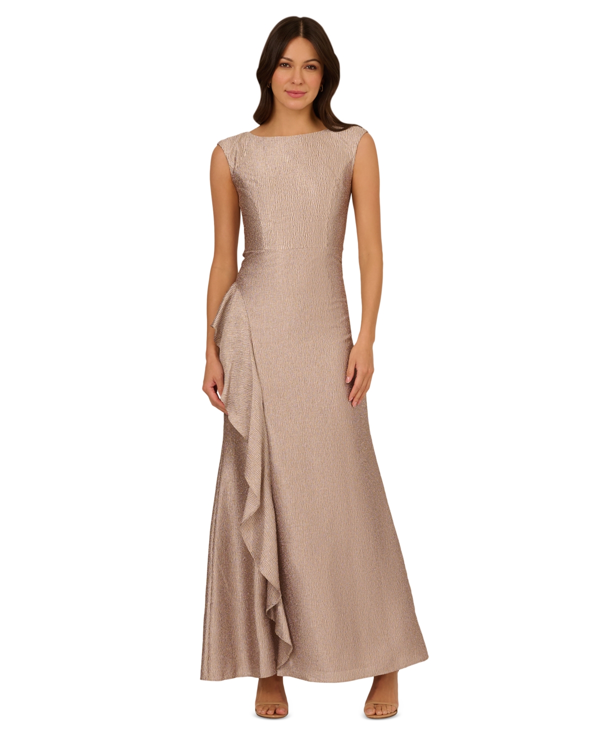 Adrianna Papell Women's Shimmer Jacquard Mermaid Gown