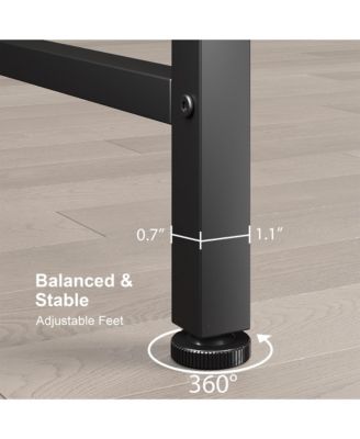 Console Table, 2-Tier Entryway Table with Storage, Narrow Sofa Table with V Design, 43" Industrial Console Table