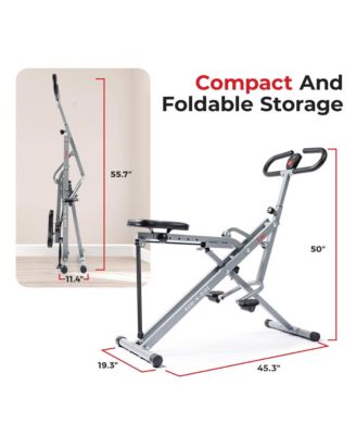Smart Upright Row-N-Ride Exerciser — Squat Assist Rowing Trainer with Bluetooth, LCD Monitor & Adjustable Handles
