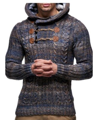 Men s Knitted Pullover | Long-sleeved slim fit hoodie | Basic winter hoodie-sweater for Men