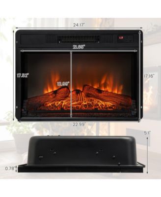 18/23 Inch Electric Fireplace Inserted with Adjustable LED Flame-23 inches