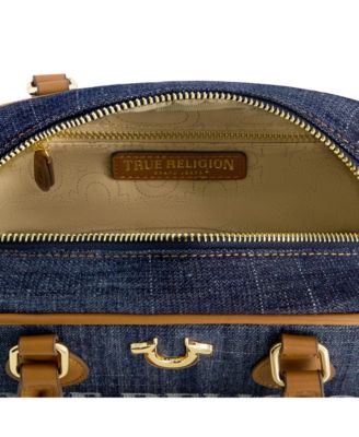 Denim Logo Mini Satchel Crossbody Bag