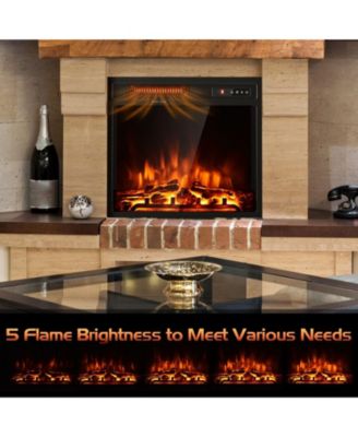 18 Inch 1500W Electric Fireplace Freestanding and Recessed Heater