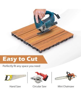 36 PCS Interlocking Deck Tiles Anti-slip Floor Tiles for Poolside All Weather