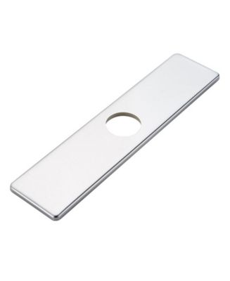 Greenspring Sink Hole Cover – 10" Chrome Deck Plate, 1 Or 3-Hole Long Rectangle, Stainless Steel For Kitchen Or Bathroom Vanity