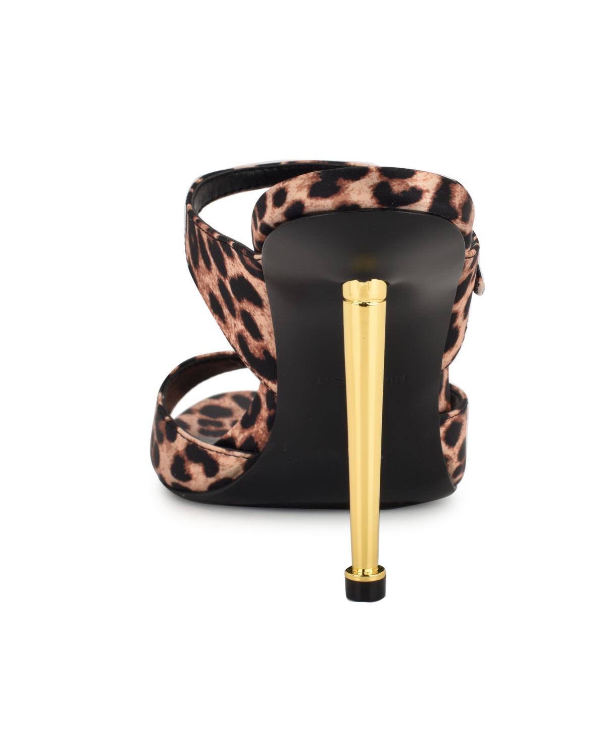 Nine West Women's Reida Open Toe Dress Sandals In Leopard Satin