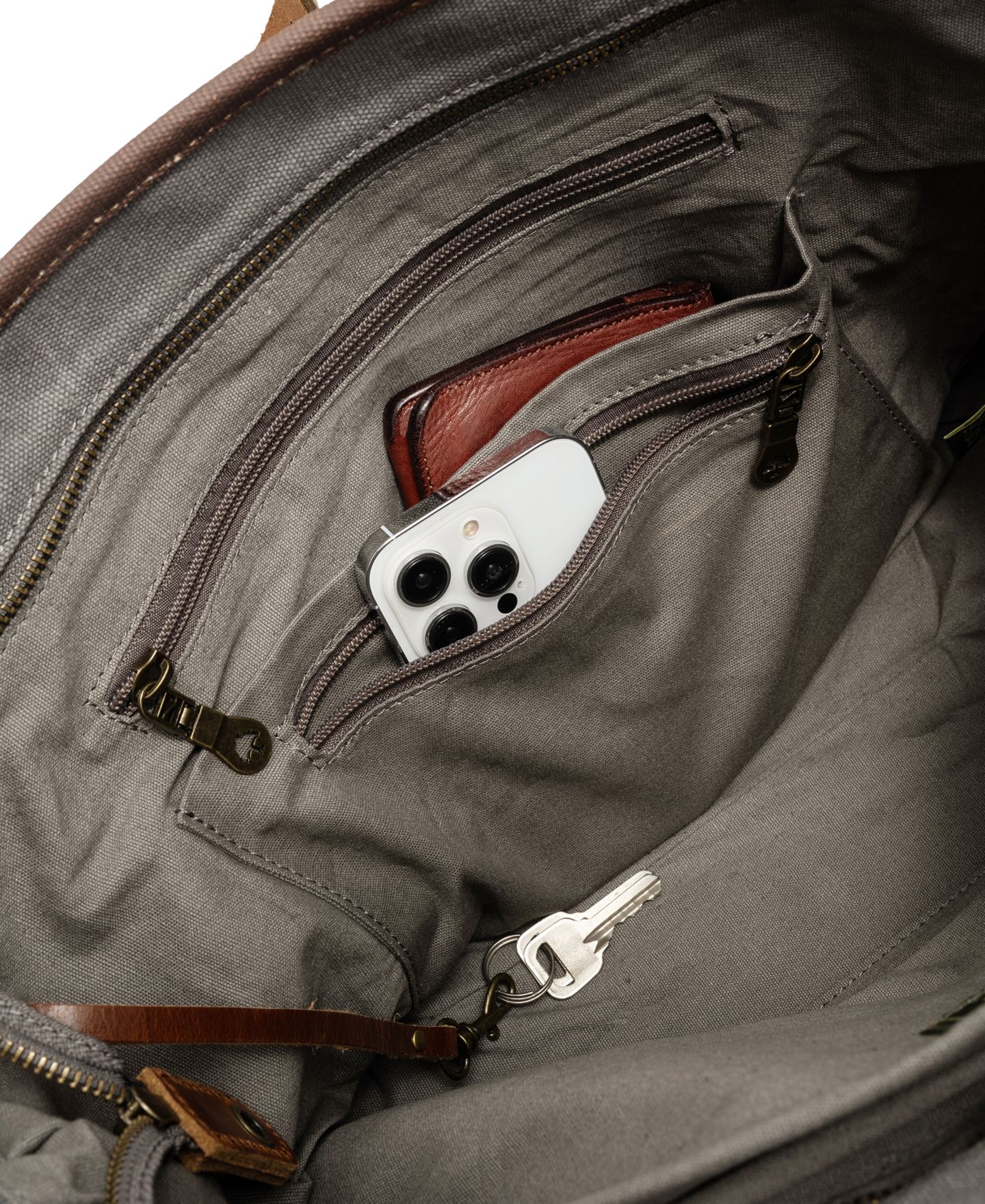 Женская сумка TSD BRAND Redwood Canvas Shopper, цвет: Серый — фото 7