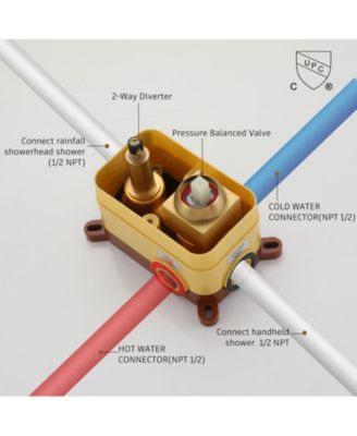 Bathroom Shower Faucet with Rough-in Valve