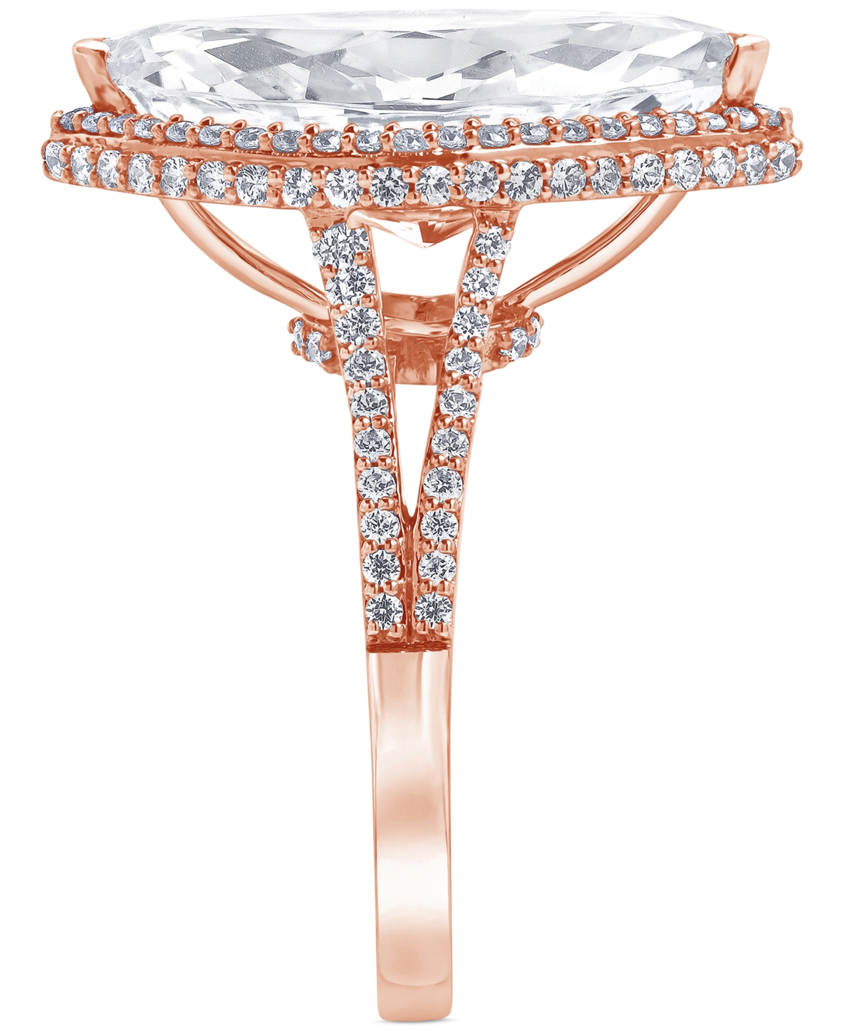 Badgley Mischka Igi Certified Lab Grown Diamond Marquise Halo Engagement Ring (5-5/8 Ct. T.w.) In 14k White, Yellow In Rose Gold