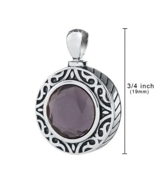 Stainless Steel Royal Gem Cremation 3/4 inch Pendant with 18 inch Necklace