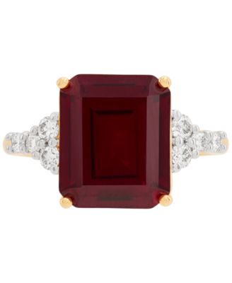 Lab Grown Gemstone & Lab Grown Diamond (1/3 ct. t.w.) Ring in 14K Gold