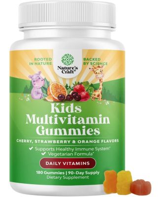 Nature's Craft Kids Multivtamins Gummies, Assorted Fruit Flavors ...