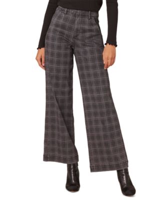 Democracy - Women's "Ab" Solution Skyrise Externed-Tab Wide-Leg Pants With Side Panel