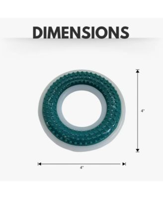 Durable Nylon/TPR Dental Dog Chew Ring – for Enhanced Oral Care, Dental Hygiene, and Engaging Playtime – 4"