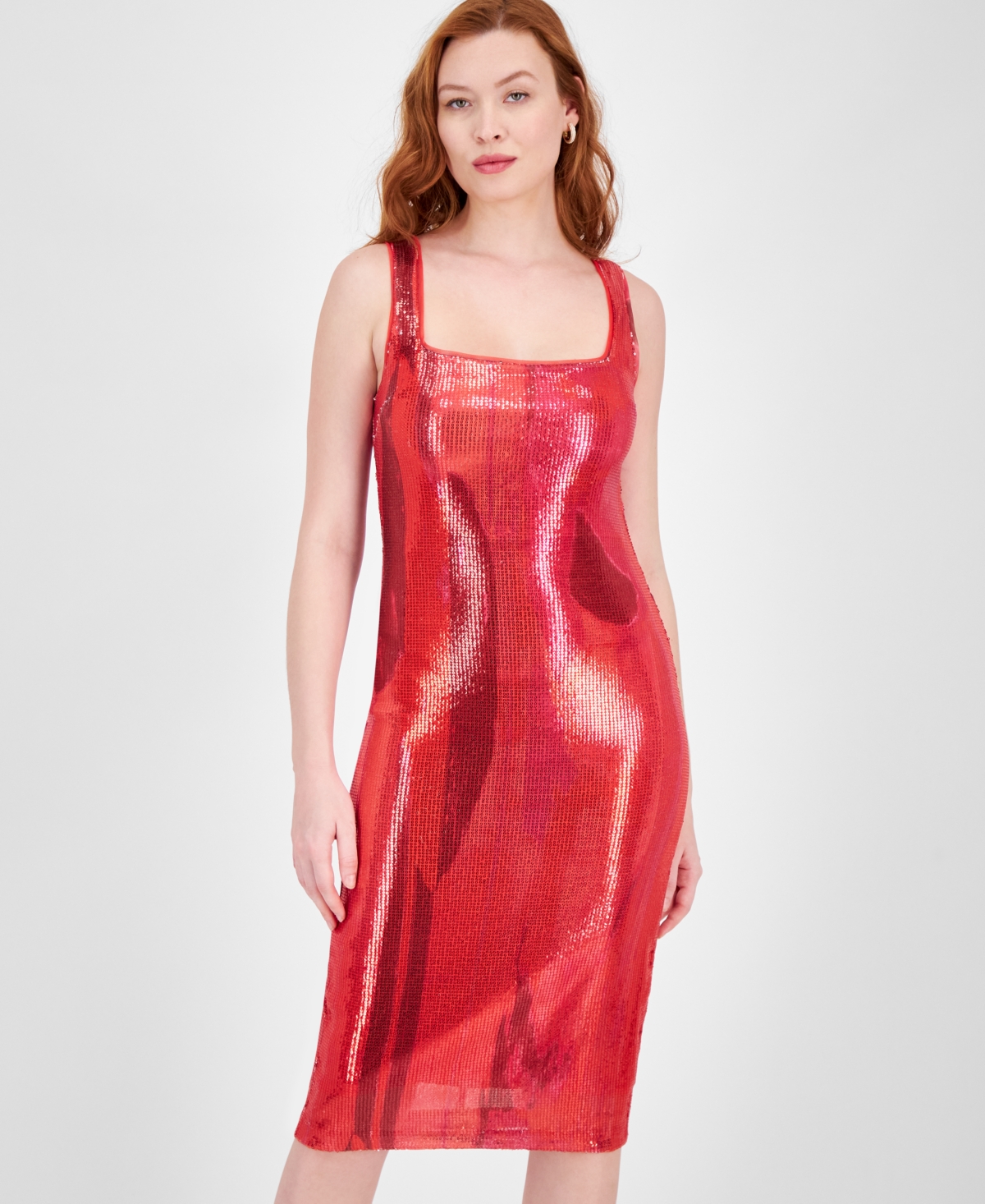RACHEL RACHEL ROY WOMEN'S ARIEL SEQUIN SLEEVELESS SHEATH DRESS 