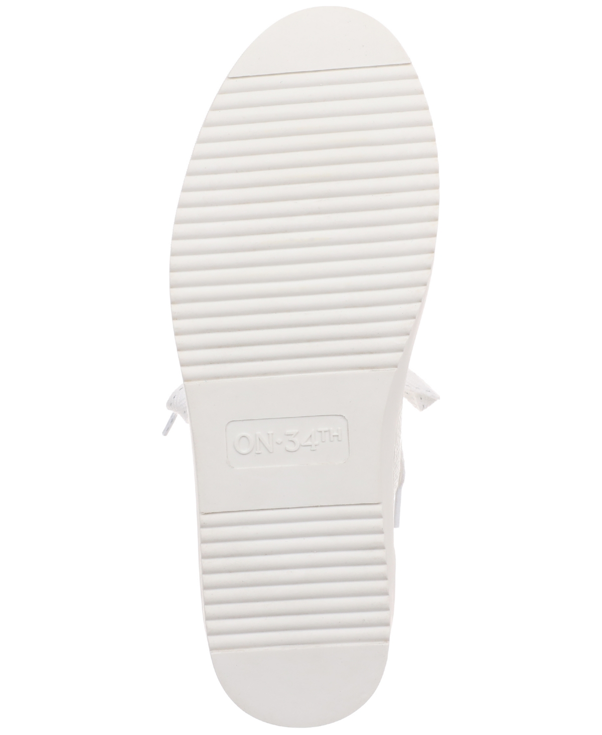 On 34th Women's Parkss Lace-up Sneakers, Exclusively At Macy's In White,silver