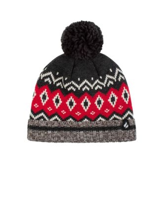 Men's Dylan Patterned Hat with Pom