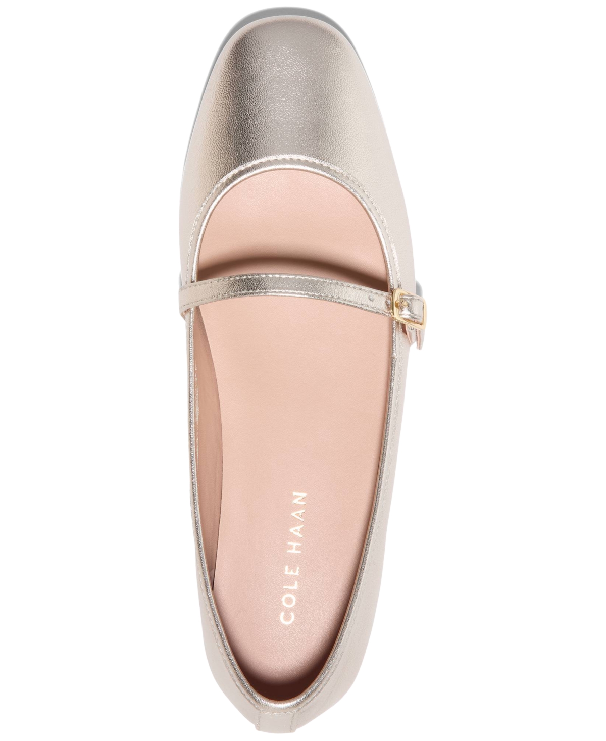 Cole Haan Yelena Mary Jane Flat In Soft Gold