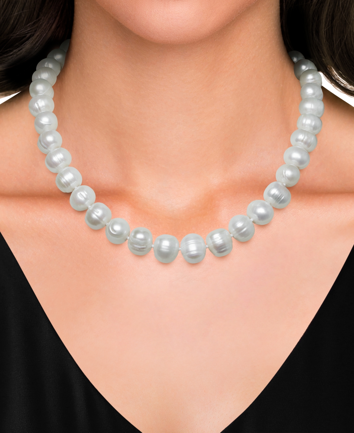 Macy's Cultured Freshwater Baroque Pearl (10-1/2 In White