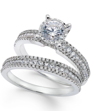 TruMiracle Pave Bridal Set (1-1/2 ct. t.w.) in 14k White Gold