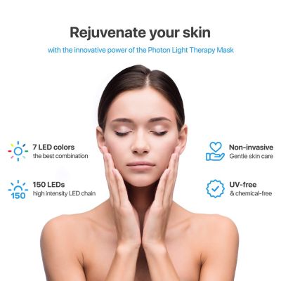 - Luma Mask LED Skin Therapy - Home Skin Rejuvenation & Anti-Aging Light Therapy - 7 Color LED - Facial Skin Care