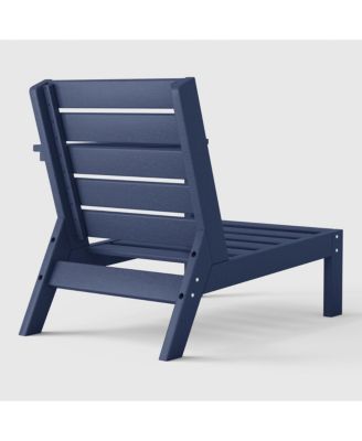 HDPE Outdoor Patio Right Arm Facing Sectional Corner Club Chair with Cushions